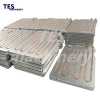 Plaque de refroidissement thermique en aluminium à tube plat personnalisé, grande taille, refroidie par eau, pour batterie et dissipateur de chaleur eutectique pour équipement de laboratoire