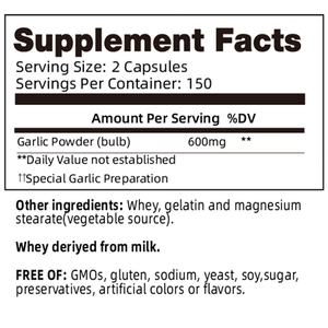 Extracto de Planta de Ajo de Alta Calidad, 300 Cápsulas, Apoyo para la Salud Cardiovascular en Adultos, Suplemento para la Salud Cardiovascular - Product Image 2