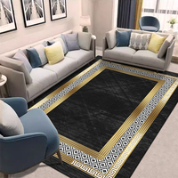 Ensemble de tapis modernes écologiques en velours cristal 3D antidérapants en polyester tressé à poils coupés rectangle imprimé en laine tissée pour la maison
