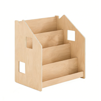 Maßgefertigter Montessori Kinder-Kleiderständer Möbel Holz-Kleiderregal für Kinder Kinderzimmer-Organizer mit Regal Kinder-Bücherregal