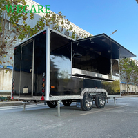 Remorque de restauration mobile WECARE entièrement équipée pour bar à café et jus, restaurant mobile, camion de pizza avec équipement de cuisine complet