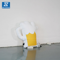 Modèle de tasse à bière gonflable personnalisée avec logo pour la publicité et la décoration d'événements et de festivals en plein air