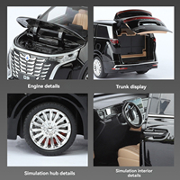 Modelo de coche 1:24 BYD Denza D 9 MPV, modelo de coche de aleación, colección de coches de simulación, modelo de juguete de Metal, colección de regalos de vehículos