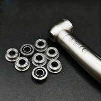 Roulement dentaire haute vitesse SFR144TLZN 3.175x6.35x2.38mm 1/8"x1/4"x3/32" à bride, mini-roulements hybrides en céramique