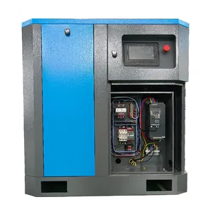 Sekrup kompresor udara industri, 380v 220v 110 v bebas minyak 8bar 6bar 10bar 13bar 7, 5kw-110kw