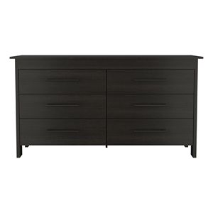 Southington <b>6</b>-<b>Drawer</b> Black Wengue Dresser Modern Storage Bedroom Furniture - Product Image 4