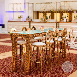 Chaise de <span class=keywords><strong>bar</strong></span> en métal inoxydable <span class=keywords><strong>bon</strong></span> marché en gros pour événements et mariages, <span class=keywords><strong>tabouret</strong></span> de <span class=keywords><strong>bar</strong></span> haut - Product Image 3