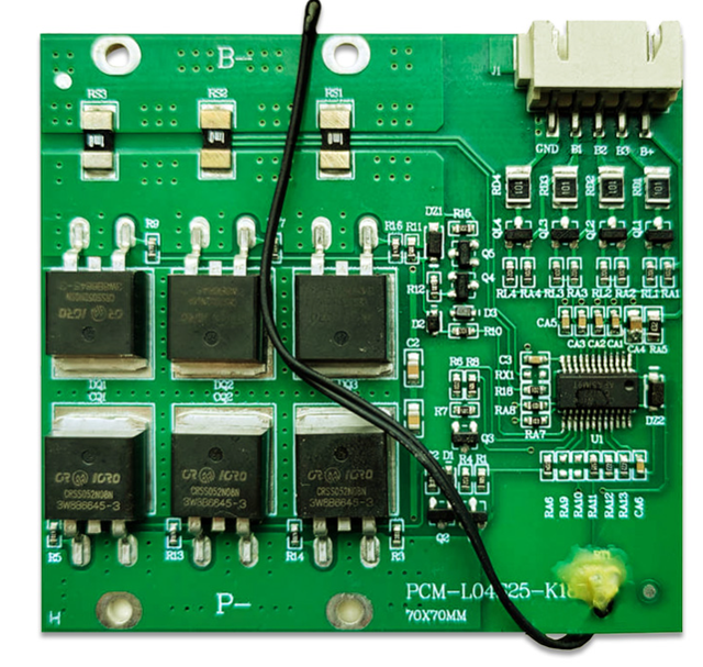 12V Lifepo4 BMS 4S 25A PCM-L04S25-K18 for 12.8V 20Ah 40Ah 50Ah Lithium Battery Pack
