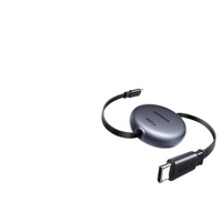 Kabel Data Retractable Tipe-C Ganda USB 2.0 480Mbps 100W Power Delivery untuk iPhone 15 Pro Max/ Model Ponsel