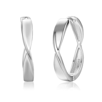 Boucles d'oreilles en or pour femmes Dan Jewelry avec base en argent sterling 925, style Huggie Hoop, pour un usage quotidien