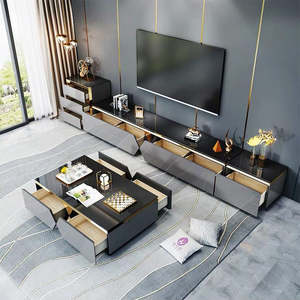 Gabinetes de unidad de <span class=keywords><strong>TV</strong></span> de lujo 2023, soporte de <span class=keywords><strong>TV</strong></span> moderno, gabinete de suelo de <span class=keywords><strong>TV</strong></span>, unidad pequeña, sala de estar, mesa de té, muebles combinados - Product Image 4