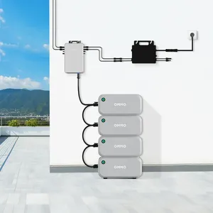 Dễ dàng cài đặt trên lưới 800W Micro biến tần 1200W PV Hub nhà ban công nhà máy điện năng lượng mặt trời hệ thống với LiFePO4 2Kwh Pin - Product Image 3