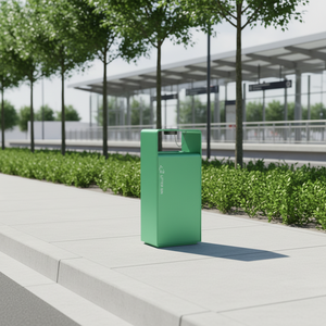 <span class=keywords><strong>Poubelle</strong></span> extérieure en acier galvanisé vert, <span class=keywords><strong>poubelle</strong></span> publique écologique pour parcs, rues et projets verts urbains - Product Image 3