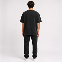 Service OEM ODM personnalisé, design tendance, style oversize, impression de grands motifs, t-shirt à manches courtes en coton 100%, épaules tombantes