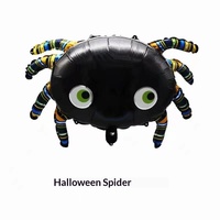 Grand ballon en aluminium mini Halloween, chauve-souris, citrouille, araignée, ballon en aluminium pour la fête des démons, décoration de fête