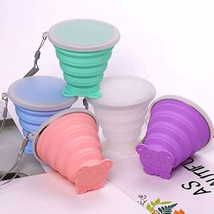 BPA Free Food Grade Eco-Friendly Sports Folding Silicone Collapsible Camping <b>Cup</b> with Customizable Size - Product Image 1
