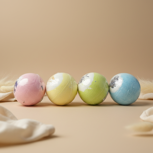 KORMESIC 80g Bombas <span class=keywords><strong>de</strong></span> Baño Naturales con Fragancia a Rosa Oceánica, Manzanilla y Té Verde, Etiqueta Privada al por Mayor, Bombas <span class=keywords><strong>de</strong></span> Baño Arcoíris - Product Image 2