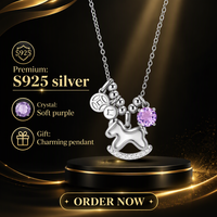 Collier pendentif en argent S925 avec pierre naturelle Cheval du Zodiaque pour femme, personnalisable OEM ODM, vente en gros d'usine, ensemble de bijoux fins, cadeau