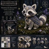 Kit de patchwork DIY Gardiens de la Forêt Enchantée, design minimaliste moderne, logo hérisson en mousse, artisanat Gardiens de la Forêt Magique