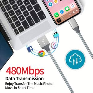 สายชาร์จเร็วแบบไนลอน USB C สำหรับ Android ขายตรงจากโรงงาน - Product Image 4