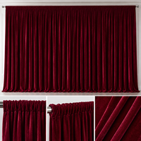 Rideaux de fond en tissu velours doré en gros, texture pelucheuse, pour décoration de scène de cérémonie de mariage et réception