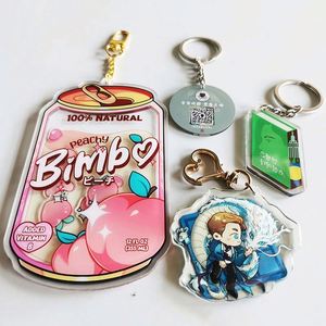 QR Code Logo <b>Custom</b> Design High Quality Low Cheap Hotel <b>Keychain</b> Motel Key Tag Acrylic <b>Keychain</b> - Product Image 2