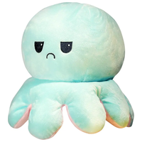 Faible MOQ Peluche pieuvre géante douce réversible, Peaux de peluches non rembourrées, Coussin pieuvre en peluche réversible