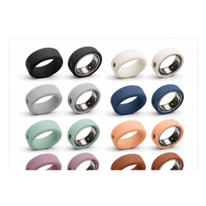 Lot de 8 Coques de Protection Designer pour Oura Ring 4 Gen 3, Ensemble de Protections en Silicone aux Tons Studio Curatés, Tailles S M L, Adapté aux pointures US 4 à 15 - Product Image 1