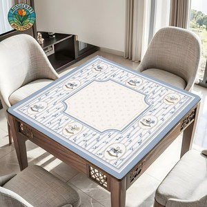 Tapis de jeu Mahjong Blue Rocking Horse Grandmillennial pour chambre d'enfant - Product Image 2