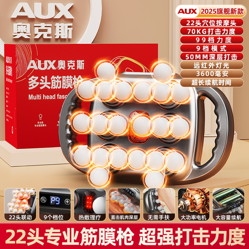 เครื่องนวดพื้นที่ขนาดใหญ่ 22 หัว สีเทาระดับพรีเมียม