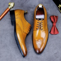 ASTON M.JAZZ Englischer Stil Brokat Bestickte Vintage-Lederschuhe mit Schnürung Patchwork Business-Schuhe Herbst Spitze Schuhe