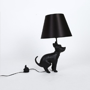 Lampe de sol LED en tissu résine, motif simple, pour salon, hôtel, club, animal, petit chien noir, lampe de <span class=keywords><strong>table</strong></span> pour salon, E27 - Product Image 5