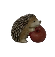 Hérisson tenant une pomme art et artisanat résine baptême souvenirs résine artisanat résine artisanat personnalisé oiseau lampe de table lampe à led