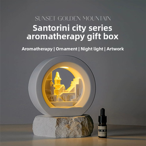 Santorini sáng tạo đá hương liệu sậy khuếch tán thiết lập ánh sáng ban đêm trang trí hương thơm Hộp Quà Tặng dropshipping tinh dầu thích hợp - Product Image 3