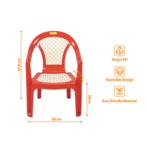 PP Rattan Weave <b>Stackable</b> Lightweight Durable Outdoor <b>Garden</b> Dining <b>Chair</b> Modern Design Tapered Legs Waterproof Eco-Friendly - Product Image 5