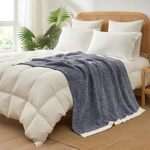 Ném Chăn Rất Mềm Mại Và Thoải Mái Flannel Dệt Kim Dệt Len Sherpa Chăn Cho Giường Và Sofa Vào Mùa Đông Và Mùa Thu - Product Image 2