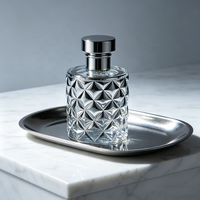 Flacon de parfum cylindrique tendance 30/50/100ML, flacons en verre transparent personnalisés pour huiles parfumées et liquides, avec bouchons