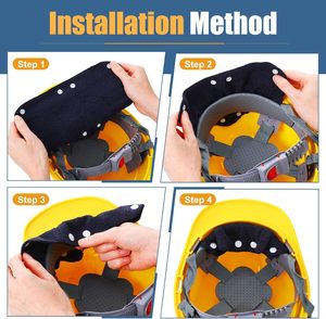 Fodera per felpa con elmetto lavabile a scatto sostituibile in morbido <span class=keywords><strong>cotone</strong></span> Terry blu traspirante personalizzabile - Product Image 4