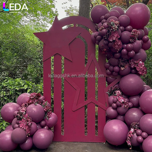 LEDA ของตกแต่งงานแต่งงานและงานอีเว้นท์ คุณภาพสูง ซุ้มอะคริลิคทรงดาวสีชมพูอ่อนแบบเรียบง่าย - Product Image 4