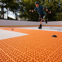Revêtement de sol modulaire en PP pour patinoires commerciales, dalles emboîtables pour clubs, centres d'entraînement et installations de loisirs