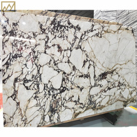 Dalle de marbre Calacatta Viola 2,0 cm, marbre italien violet Breccia Medicea, pour îlot de cuisine de luxe, mur ou plan de toilette