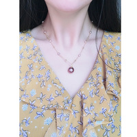 Exquisito Collar con Colgante Unisex de Perla de Agua Dulce Miuxi Edison Grado AAAAA, Cadena de Suéter con Flor Chapada en Oro de 18K, 45cm, Joyería