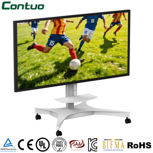 Supporto <span class=keywords><strong>TV</strong></span> Motorizzato con Telecomando, Regolabile in Altezza Elettricamente, Moderno con Ruote per <span class=keywords><strong>Arredamento</strong></span> Casa - Product Image 1