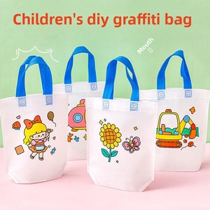 กระเป๋าผ้าสักหลาดสำหรับเด็ก ระบายสีเองได้ ลายการ์ตูน  กระเป๋าถือสำหรับระบายสี ของขวัญสำหรับเด็กอนุบาล สำหรับงานศิลปะและงานฝีมือ - Product Image 3