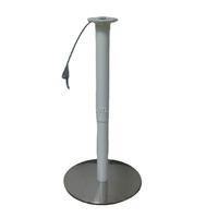 Base de table ronde pneumatique réglable en hauteur, en aluminium, pour café, bistrot, vente en gros, fournie par l'usine