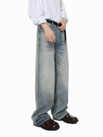 Herren-Jeans mit Bienenzucht-Taschen, Denim-Hose mit Bienenstock-Details, lockere Passform, Imkerhose, Großhandel