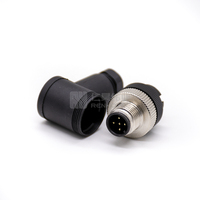 Connecteur de câble circulaire industriel à 5 broches, mâle M12, nylon, étanche IP67, à angle droit
