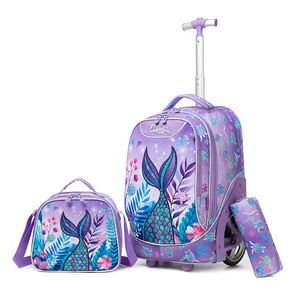 Nuevo estilo, resistente al desgaste <span class=keywords><strong>mochila</strong></span> con <span class=keywords><strong>ruedas</strong></span> de gran tamaño, Juego de 3 uds., mochilas escolares con <span class=keywords><strong>ruedas</strong></span> grandes de <span class=keywords><strong>sirena</strong></span> de buena calidad para niña - Product Image 1