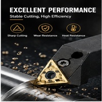 Plaquettes de fraisage en acier tungstène jaune haute performance, fraise triangulaire TNGG160404-FK pour centre d'usinage CNC, travail des métaux