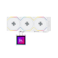 Refroidisseur de processeur liquide AIO Lian Li HydroShift LCD 360 TL pour boîtier d'ordinateur, radiateur 360 mm, écran LCD carré de 2,88 pouces, roulement fluide, 30 dBA silencieux
